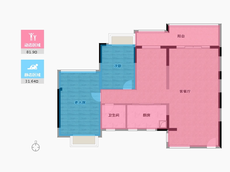 广东省-清远市-祥云碧峰华府-118.48-户型库-动静分区