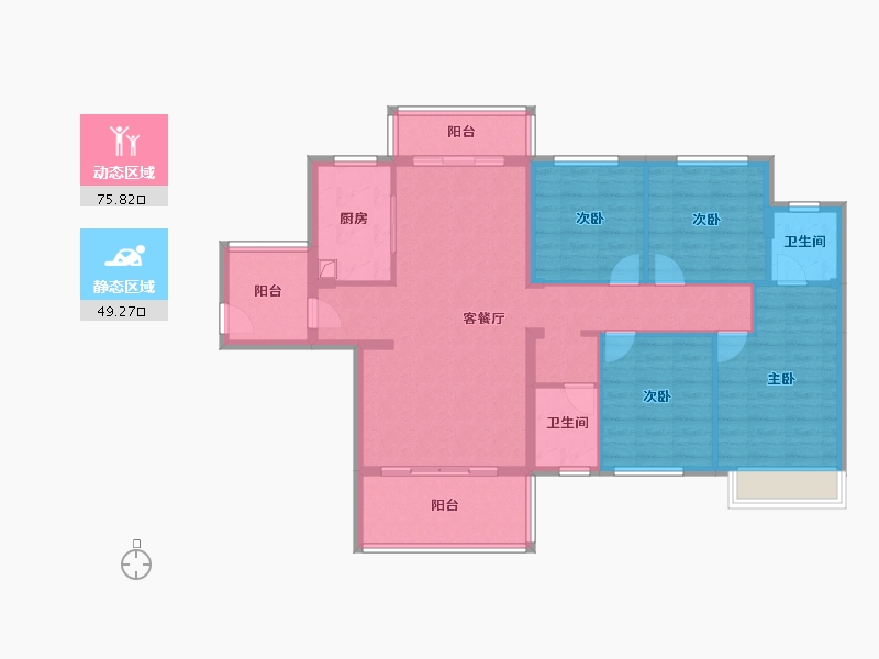 湖北省-恩施土家族苗族自治州-金诚铂馨园-113.50-户型库-动静分区