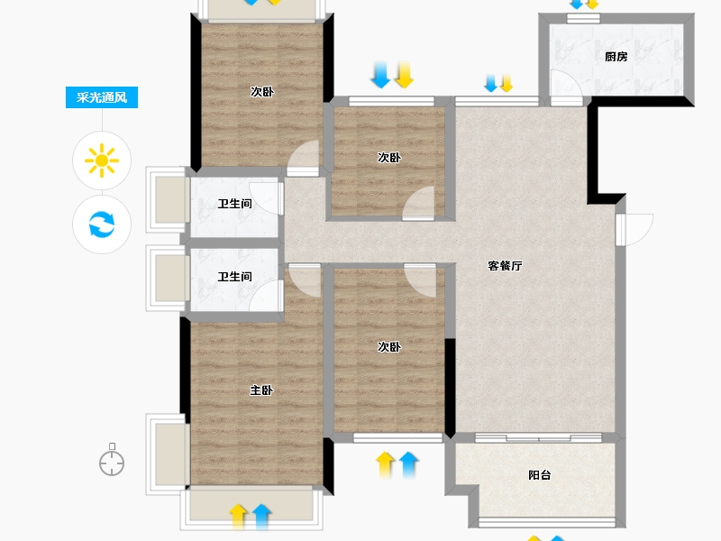 湖南省-张家界市-唯读逸臣公园-139.00-户型库-采光通风