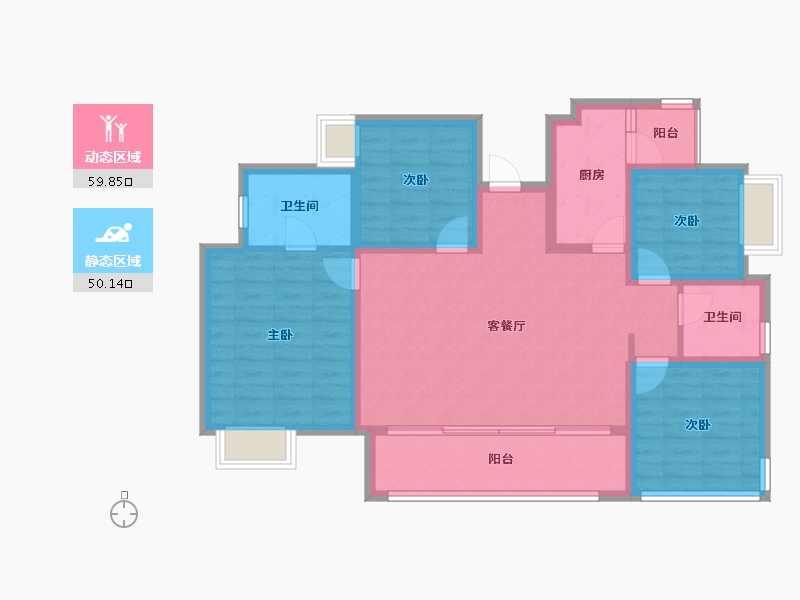 四川省-乐山市-兰台府-108.00-户型库-动静分区