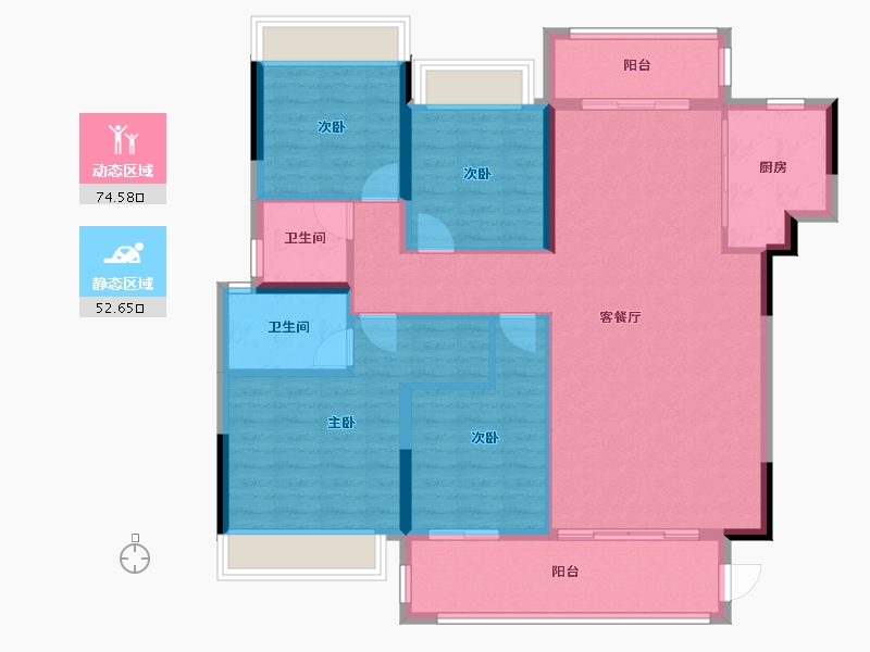 广东省-揭阳市-言成盈禧华府-117.73-户型库-动静分区