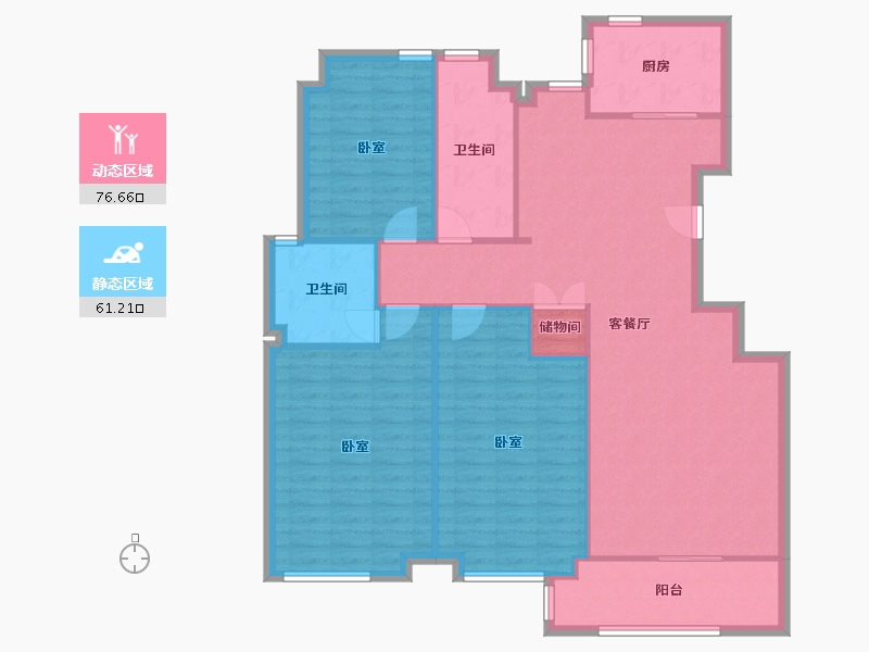 浙江省-温州市-永乐家园-113.60-户型库-动静分区