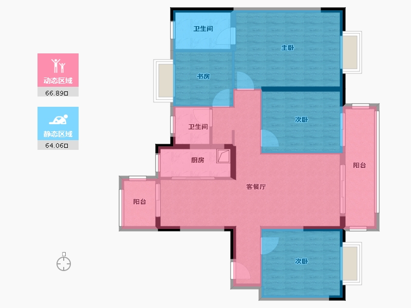 江苏省-南通市-俪景雅苑-118.00-户型库-动静分区