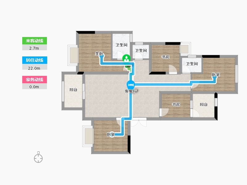 重庆-重庆市-北新御龙湾-104.00-户型库-动静线