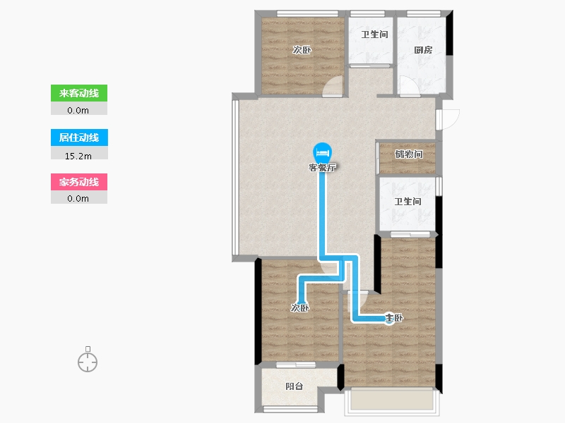 浙江省-金华市-横店桂语江南小区-92.80-户型库-动静线