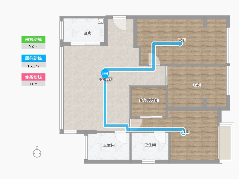 浙江省-台州市-中梁万星海悦府-92.80-户型库-动静线