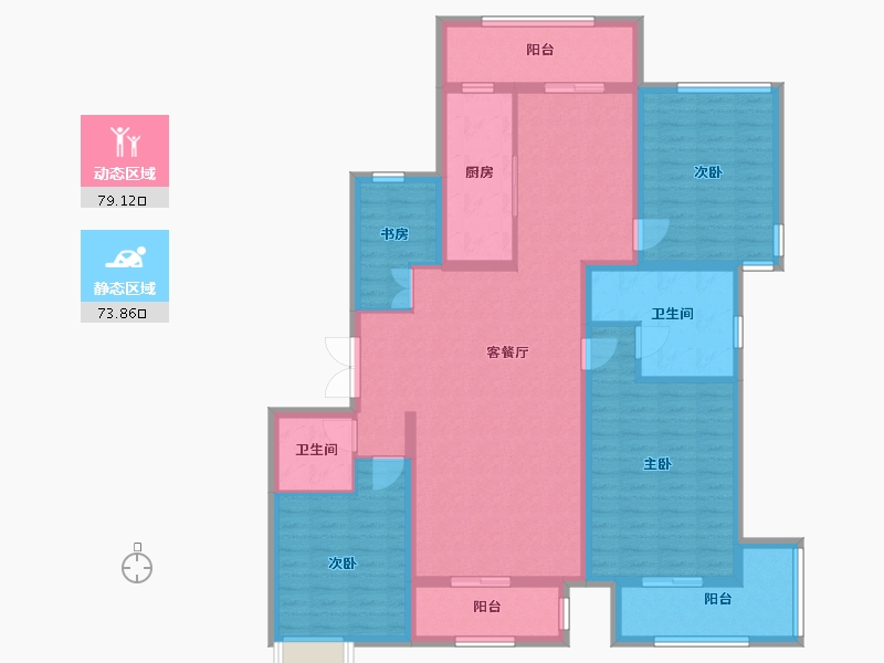 河北省-邯郸市-华信山水文苑-162.72-户型库-动静分区