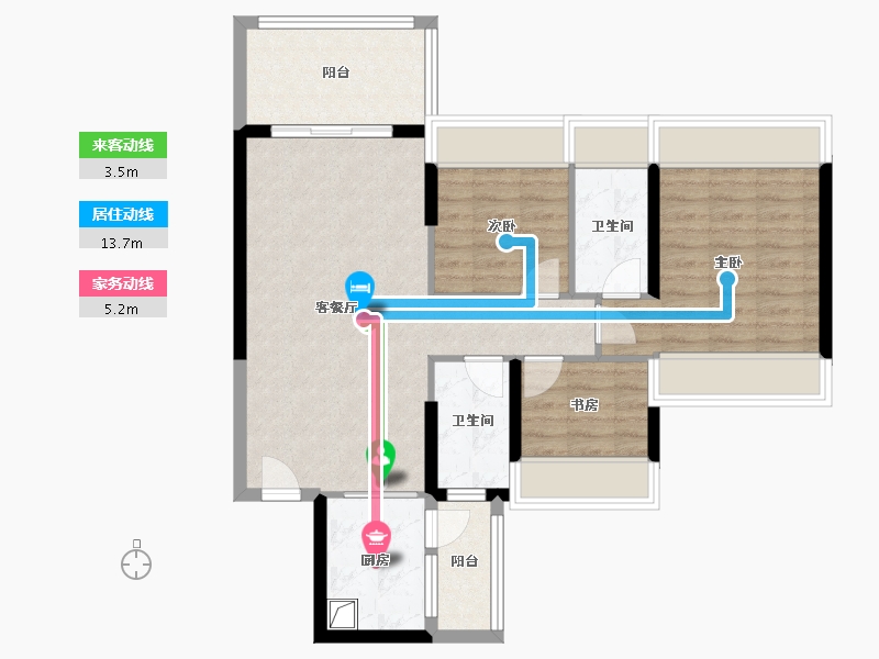 广东省-湛江市-华基滨江华府-75.00-户型库-动静线