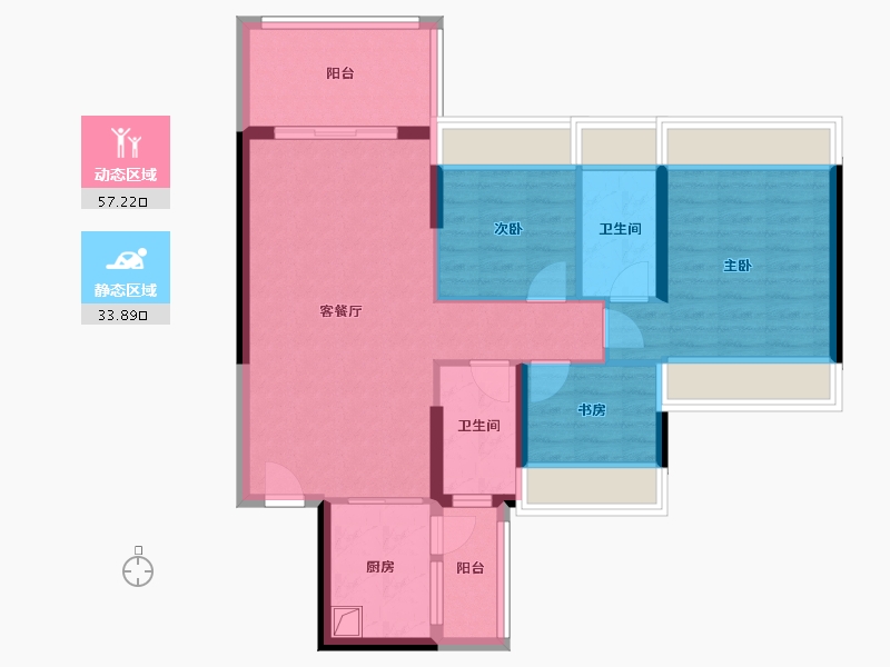 广东省-湛江市-华基滨江华府-75.00-户型库-动静分区