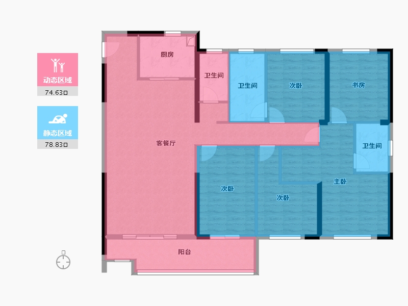 福建省-福州市-福清三福龙景-147.00-户型库-动静分区