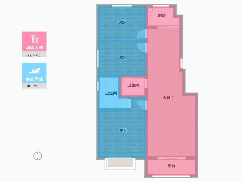 河北省-邢台市-晋合苑-88.00-户型库-动静分区