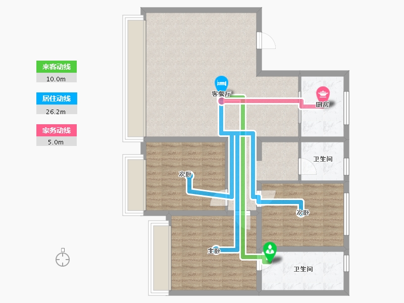 黑龙江省-佳木斯市-一号院-99.92-户型库-动静线