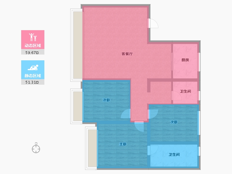 黑龙江省-佳木斯市-一号院-99.92-户型库-动静分区