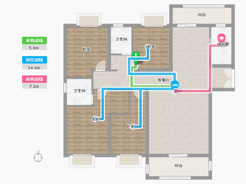 福建省-泉州市-凤林花苑二期-127.50-户型库-动静线