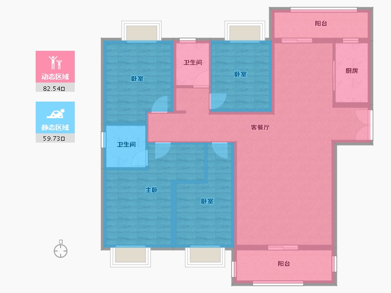 福建省-泉州市-凤林花苑二期-127.50-户型库-动静分区