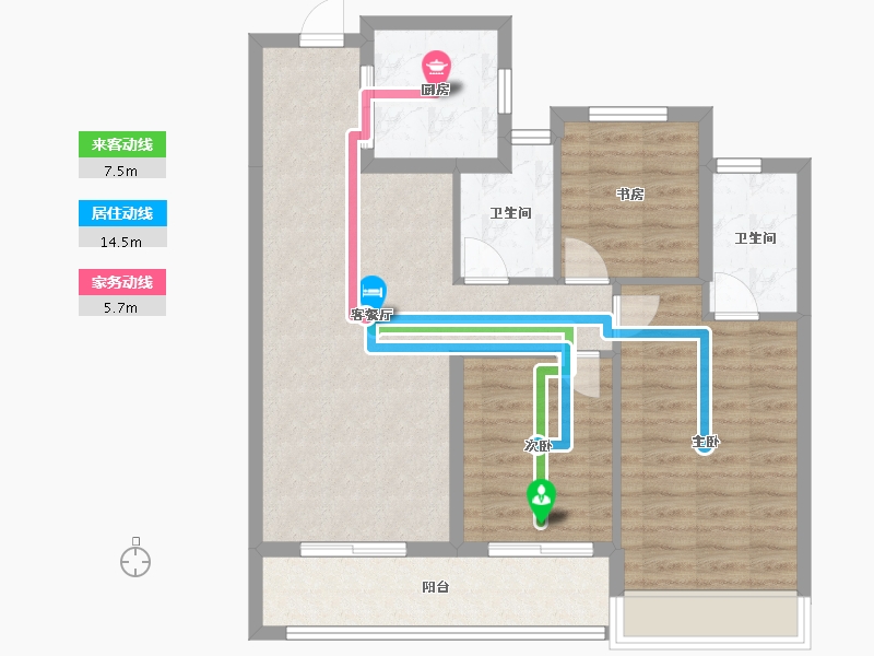 广东省-佛山市-招商悦府-116.80-户型库-动静线