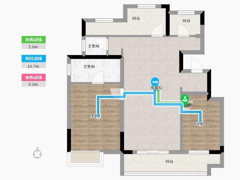 安徽省-合肥市-华润万橡府-80.00-户型库-动静线