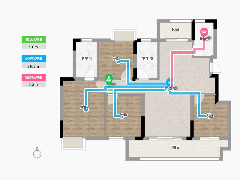 江西省-南昌市-赣电洪府-117.00-户型库-动静线