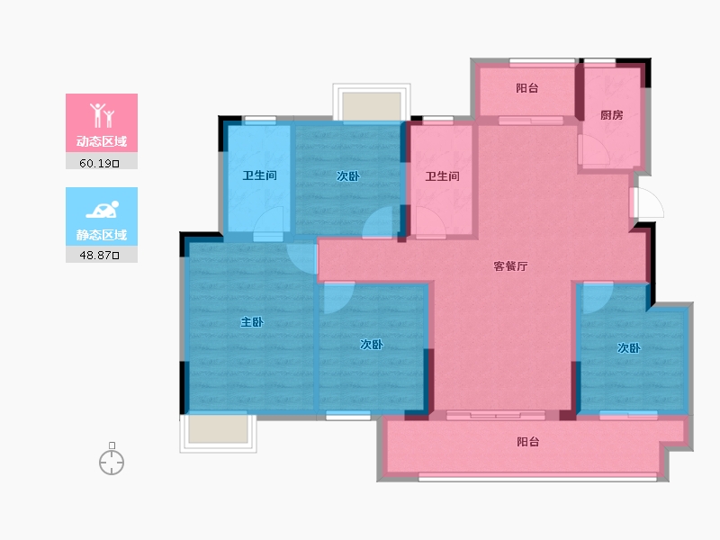 江西省-南昌市-赣电洪府-117.00-户型库-动静分区