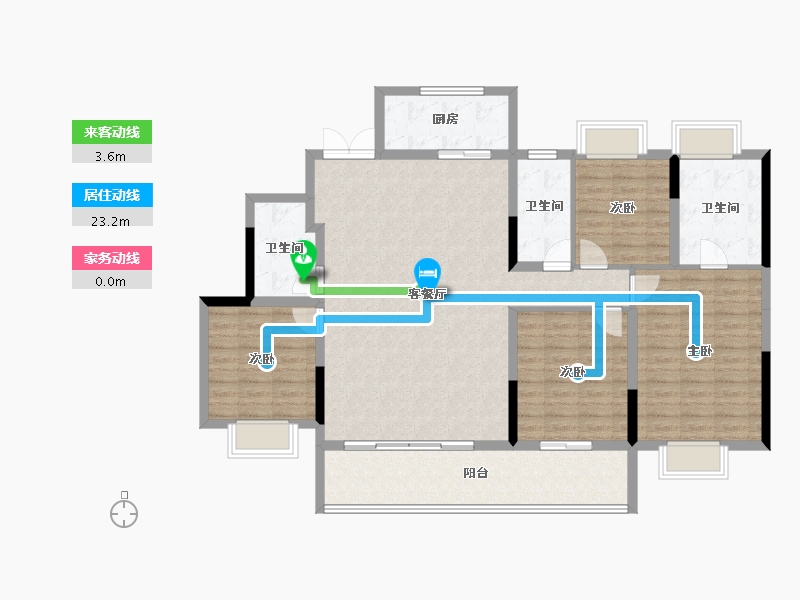 江苏省-泰州市-璟园-143.20-户型库-动静线