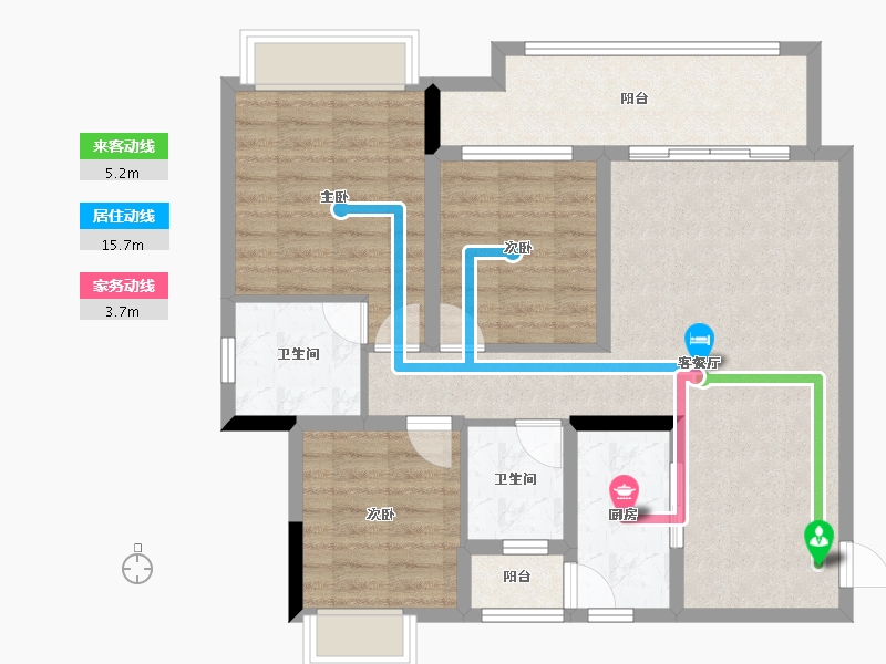 四川省-广元市-玫瑰华庭-92.09-户型库-动静线