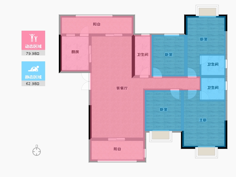 广东省-清远市-金保利-136.00-户型库-动静分区