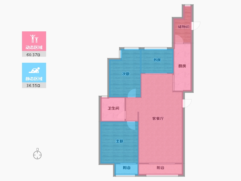 山东省-烟台市-启迪慧苑-89.00-户型库-动静分区