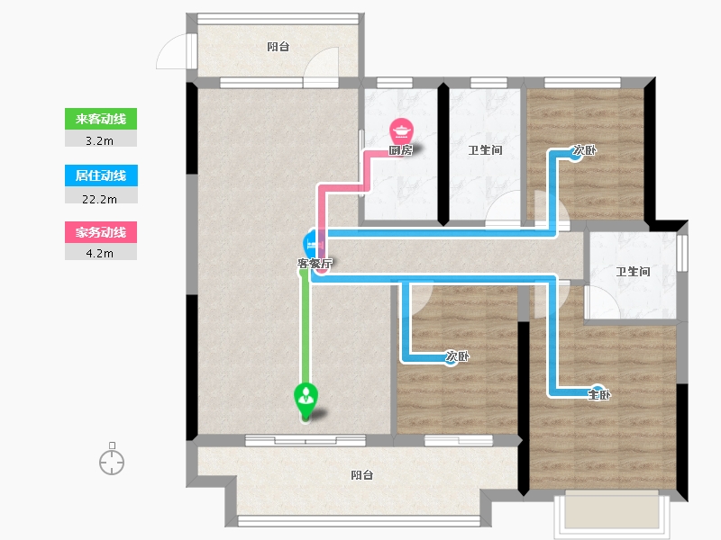 山东省-临沂市-龙廷居D区-115.10-户型库-动静线