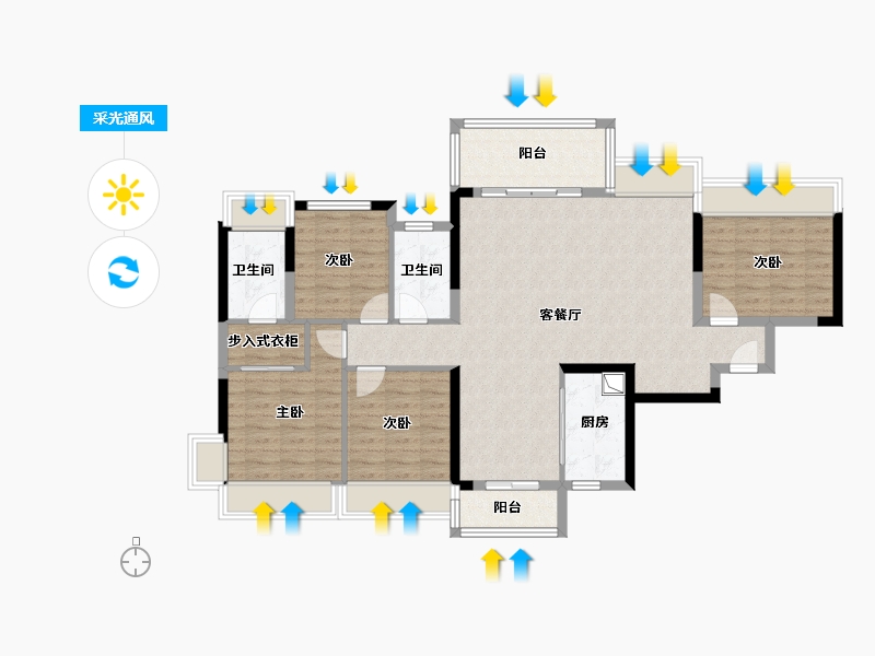 广东省-佛山市-金融街金悦府-109.65-户型库-采光通风