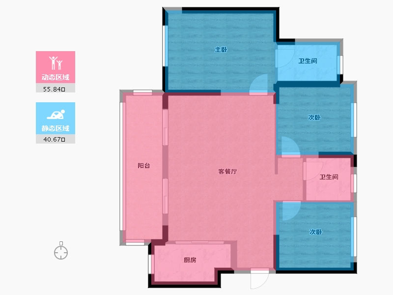 四川省-南充市-科兴印月湾-78.47-户型库-动静分区