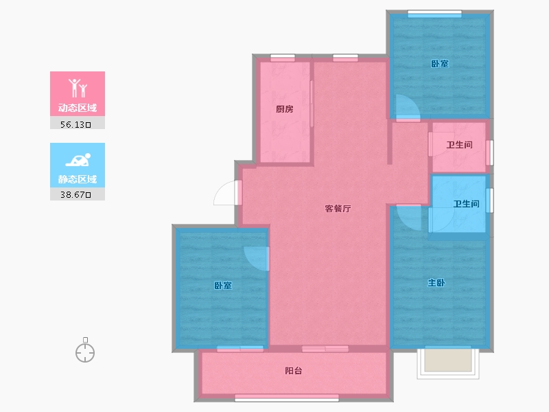 河北省-石家庄市-金悦府-104.77-户型库-动静分区