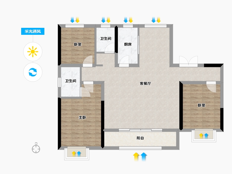 河北省-石家庄市-高新交投五号院-119.20-户型库-采光通风