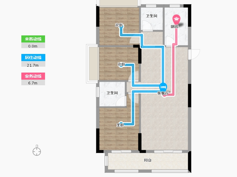 湖北省-鄂州市-星辰湾-96.98-户型库-动静线