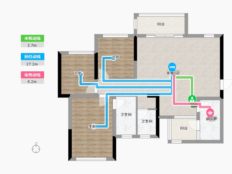 四川省-遂宁市-锦华名门-96.00-户型库-动静线