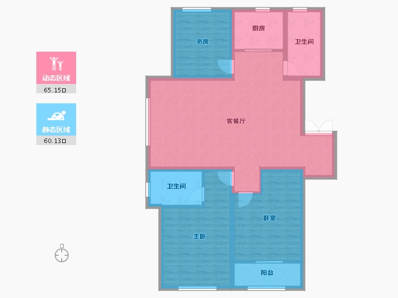 河北省-沧州市-锦秀庄园-113.46-户型库-动静分区