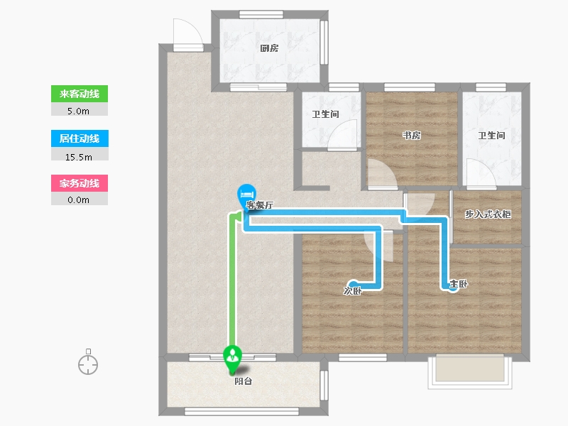 山东省-菏泽市-龙熙湾-96.93-户型库-动静线