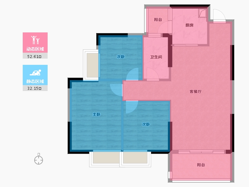 广西壮族自治区-梧州市-灏景玥城-78.54-户型库-动静分区