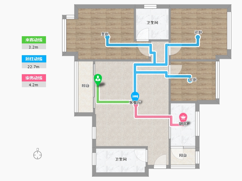 广东省-东莞市-碧桂园翡翠山-61.60-户型库-动静线