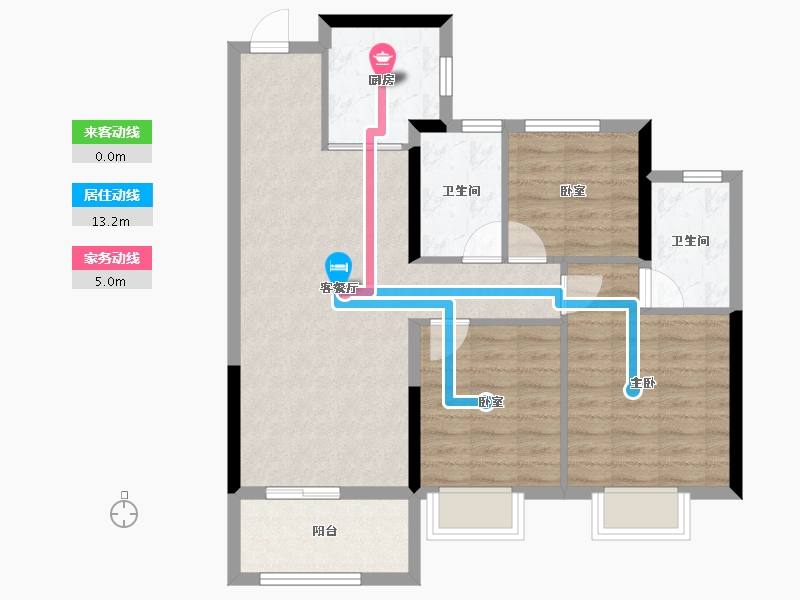 安徽省-芜湖市-保利文华和颂-80.00-户型库-动静线