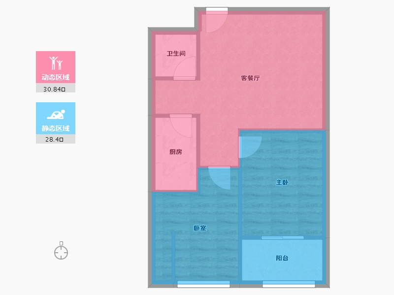 河北省-石家庄市-同泰园-60.00-户型库-动静分区