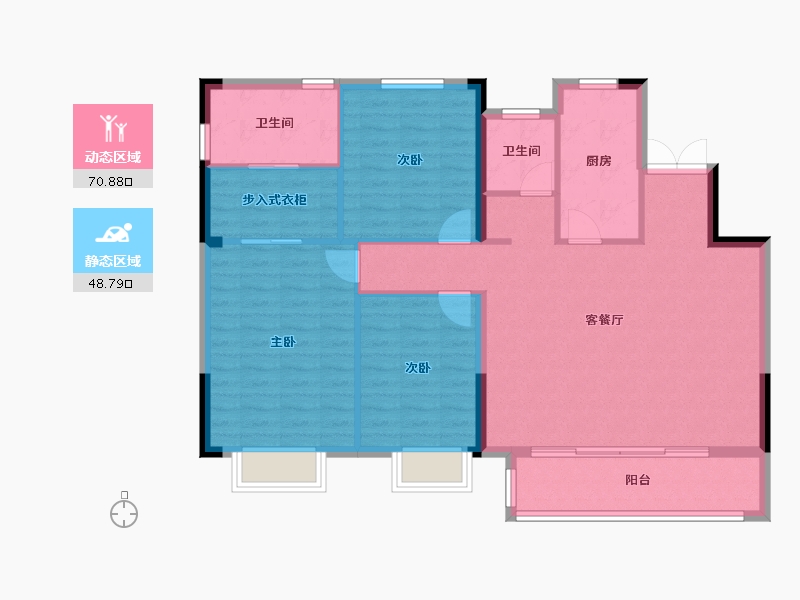 山西省-晋城市-书院嘉品-109.60-户型库-动静分区