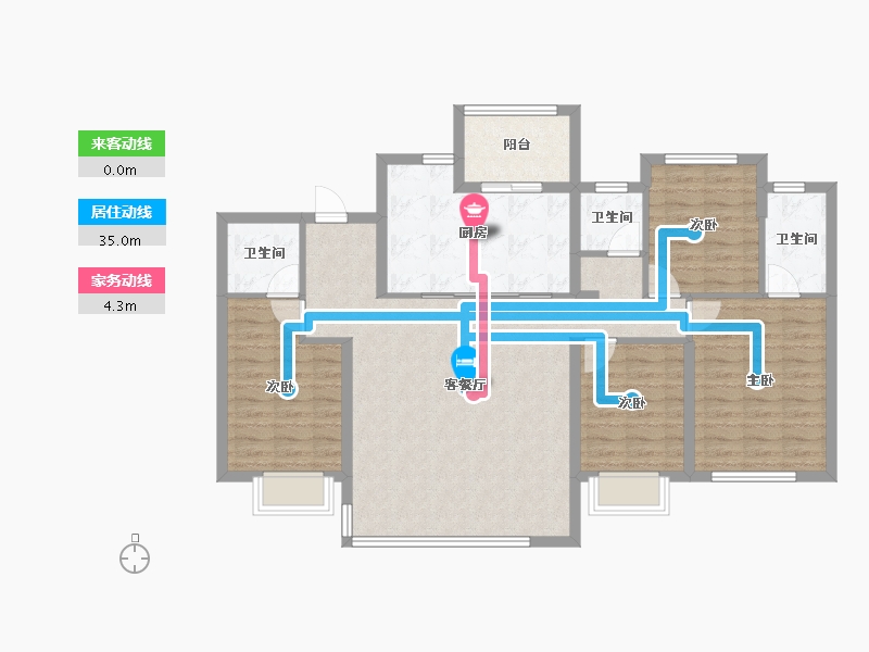 福建省-泉州市-龙湖嘉天下-108.00-户型库-动静线