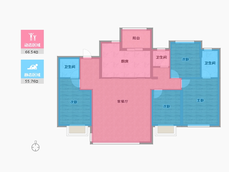 福建省-泉州市-龙湖嘉天下-108.00-户型库-动静分区