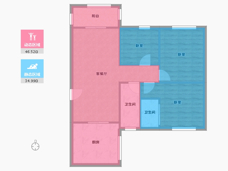 广东省-广州市-广园新村-76.00-户型库-动静分区