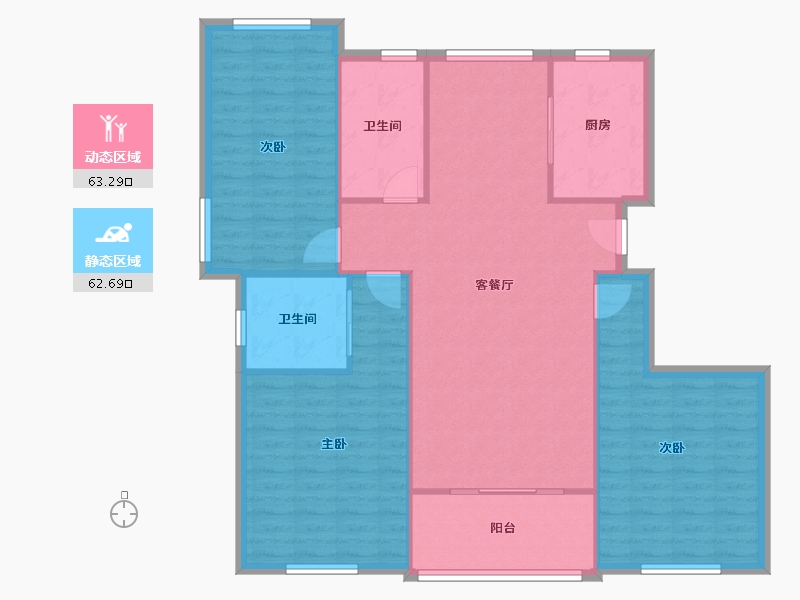 江苏省-南京市-钟山颐府-117.00-户型库-动静分区