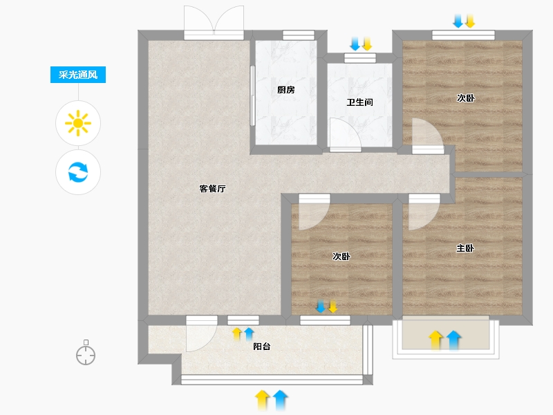 河北省-石家庄市-星月华府-78.13-户型库-采光通风