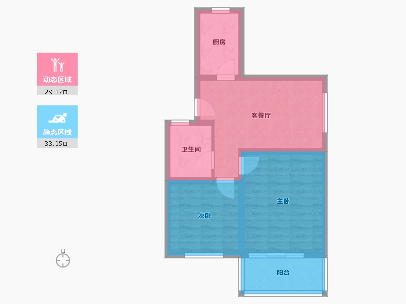 浙江省-杭州市-三塘沁园-54.00-户型库-动静分区