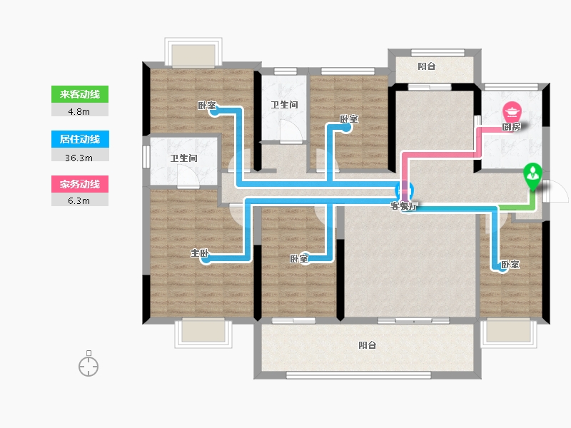 广东省-梅州市-五华碧桂园凯旋城-108.00-户型库-动静线