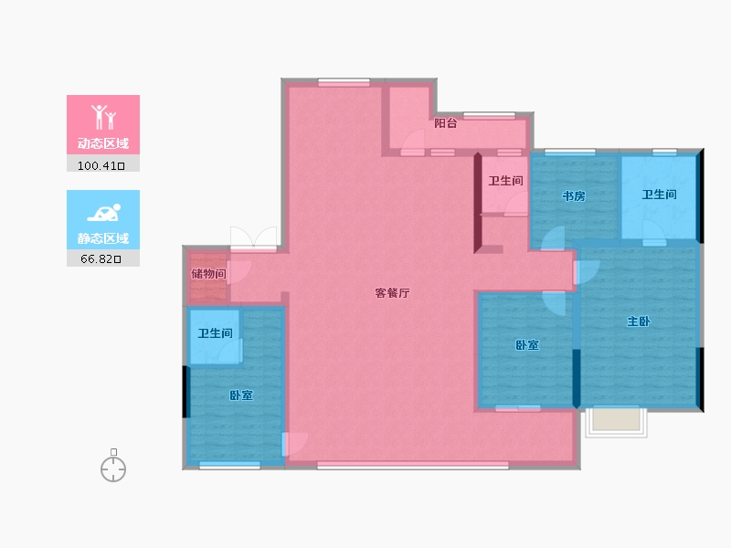 山东省-济南市-国融龙湖熙宸原著-151.84-户型库-动静分区