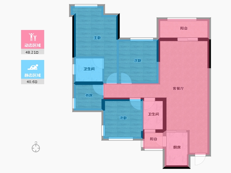 四川省-乐山市-冠领华府-79.20-户型库-动静分区